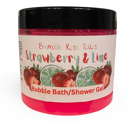 Strawberry & Lime Bubble Bath/Shower Gel.
